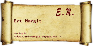 Ert Margit névjegykártya
